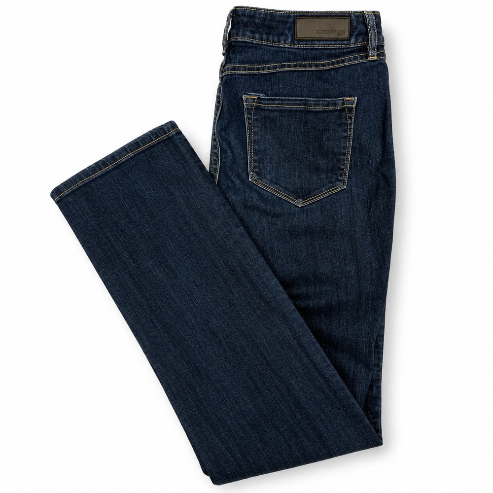 Bootlegger Curvy Slim Boot Jeans Womens 27x33 Dark Wash Stretch Denim